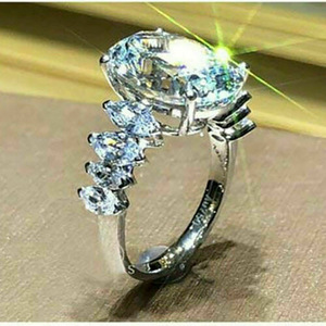 Oversized Crystal Statement <b>Ring</b> for Women Elegant Fashion <b>Cocktail</b> Party Accessories - Product Image 2