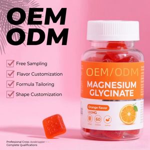 Oem Eigen Merk Natuurlijke Sinaasappelsmaak Multivitamine B6 Gummies Glycine Magnesium Gummies Voedingssupplement - Product Image 5