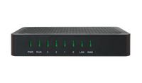 Adaptador Telefónico Analógico Dinstar DAG1000-1/2/4/8S(GE) con 1/2/4/8 Puertos FXS RJ11 y 2 Puertos Gigabit Ethernet