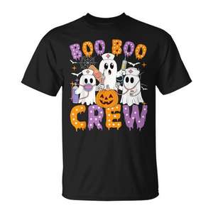 T-shirt personnalisé pour hommes, Boo Boo Crew Nurse Ghost Halloween - Product Image 1