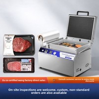Machine d'emballage sous vide électrique pour barquettes alimentaires, machine d'emballage sous film sous vide manuelle