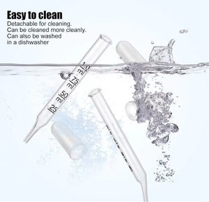 1ML cam mezun Eyedropper beyaz kauçuk kapak düz kafa ile Test tüpü dirsek yağ temizle şişe içbükey alt ile - Product Image 4