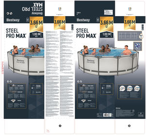 <span class=keywords><strong>Piscina</strong></span> <span class=keywords><strong>Bestway</strong></span> 56418 Redonda Grande de 2417 Galones con Marco Metálico, <span class=keywords><strong>Piscina</strong></span> Familiar de PVC para Jardín, <span class=keywords><strong>Piscina</strong></span> Elevada Portátil para Exteriores - Product Image 6