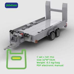 Mini Blocchi da Costruzione Nostalgici <span class=keywords><strong>Rossi</strong></span> Nuovi Più Venduti per Ragazzi <span class=keywords><strong>Mattoncini</strong></span> MOC Giocattolo Modello di Camion Rimorchio Set di Blocchi per Costruire Auto - Product Image 2