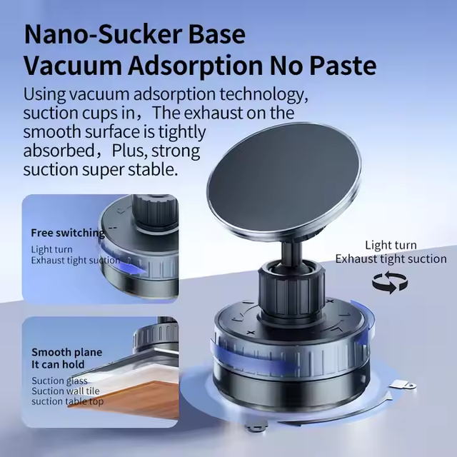 Devia Multi-Angle Adjustable Magnetic Gravity Mount Portable Car Phone Holder ABS+PC+Silicone Material Universal Fit 1 Year