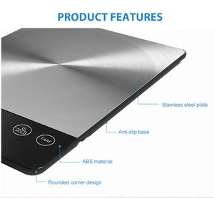 <span class=keywords><strong>เครื่อง</strong></span><span class=keywords><strong>ชั่ง</strong></span>น้ำหนักอาหารอิเล็กทรอนิกสแตนเลสหน้าจอ LED ความแม่นยำสูงสำหรับห้องครัว - Product Image 3