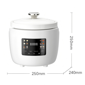 Cuisinière électrique multifonction en céramique blanche de 3 <span class=keywords><strong>litres</strong></span>, <span class=keywords><strong>mijoteuse</strong></span> en céramique plus épaisse avec double couvercle en céramique. - Product Image 5