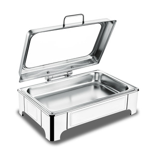 Plat Chafing Électrique Doré de Luxe pour Buffets de Restauration, Chauffe-Plats pour Hôtels et Restaurants - Product Image 5