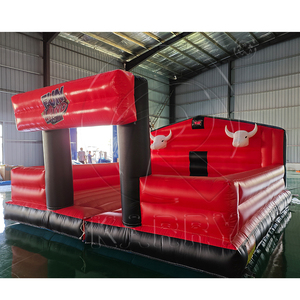 Adultos juegos de carnaval Navidad mecánico Rodeo Bull máquina de montar controles al aire libre inflable toro mecánico para la venta - Product Image 3