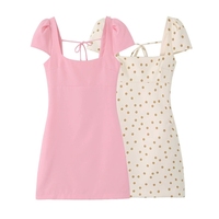 Nouvelle robe d'été à pois sexy et tendance pour femme, style européen, dos nu