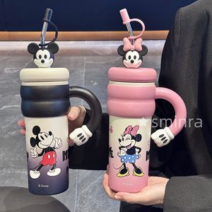 Vaso Térmico Mickey Stitch de 850ml, <span class=keywords><strong>Taza</strong></span> de Café Helado de Gran Capacidad, <span class=keywords><strong>Taza</strong></span> de Acero Inoxidable de Doble Pared con Asa y Pajita - Product Image 1