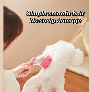 Cepillo de Baño Profesional para Mascotas con Cerdas de Silicona Suave y Contenedor de Champú Recargable para una Limpieza Profunda y Masaje de la Piel - Product Image 3