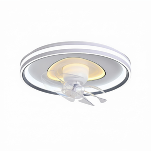 Modern Chandelier Ceiling Fan <b>Light</b> <b>Switch</b> Control Cold White 3500K Metal Base Large Size Minimalist Design IP44 Living Room - Product Image 3
