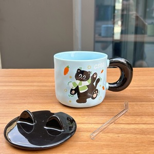 Nueva Taza Creativa de Porcelana con Diseño de Gato, 480 ml, Color Rosa, Linda, Ecológica, Regalo de Cumpleaños para el Regreso a Clases, para Niñas, Mejores Amigas, Estilo Mini, Mate, para Café - Product Image 4