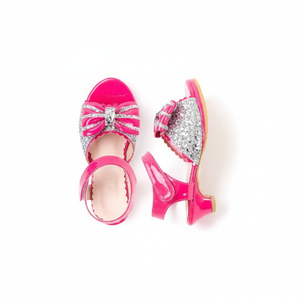 OZKIZ Korean Fashion Kids Heeled <b>Sandals</b> Open Toe with <b>Bow</b> Decoration Solid Pattern for 2-6 Years Summer Wear Wholesale - Product Image 2