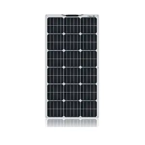 Kustom Panel Surya Mono Fotovoltaik 80W Energi Terbarukan 12V Panel Surya Fleksibel Pengisian Daya Tenaga Surya Luar Ruangan