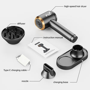 Binwang pengering rambut portabel nirkabel, pengering rambut profesional kecepatan tinggi, alat tata rambut portabel, pengering rambut tanpa kabel, dapat diisi ulang USB - Product Image 4