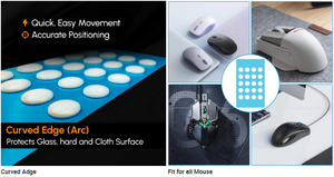 Accesorios para Juegos, Patines de Ratón Ultraglide, PTFE Redondos, Puntos Deslizantes para Ratón DIY - Product Image 3