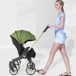 Poussette bébé 4-en-1 avec options d'assise inclinable, légère en alliage d'aluminium, pliable, design bidirectionnel, avec <span class=keywords><strong>nacelle</strong></span> et siège auto, 25 kg - Product Image 1