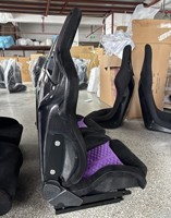 Siège sport de style RECARO CS Sportster JBR1039R, confortable, en fibre de carbone FRP, sièges de course automobile en cuir PVC.