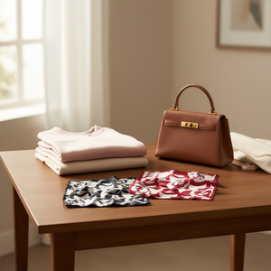 Pañuelo Cuadrado Floral Mini de 70x70cm, 38g, Pañuelo de Seda para Mujer, Accesorio de Moda - Product Image 3