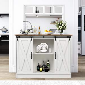 Buffet de cuisine nordique moderne Armoires de rangement Café <span class=keywords><strong>Bar</strong></span> en bois Credenza Buffet Finition laquée Garde-manger Rangement - Product Image 3