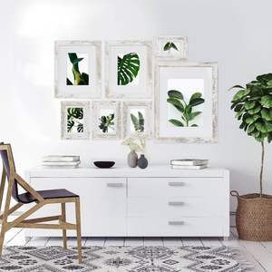 Cadres <span class=keywords><strong>photo</strong></span> en bois, en <span class=keywords><strong>verre</strong></span> haute résistance et cadres en bois blanc vieilli, sont utilisés <span class=keywords><strong>sur</strong></span> les murs ou les tables - Product Image 4