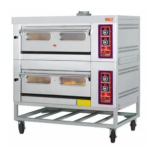 Hotel Restaurant Industrial Commercial Bread Baking Equipment Double Layer Standard Gas Deck Oven