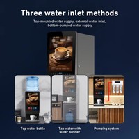 Distributeur de café commercial de table, 2 options de boissons, café instantané froid et chaud pour bureau et hôtel