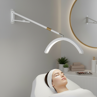 Lampu LED Setengah Bulan 28 Inci untuk Salon, Ekstensi Bulu Mata, Studio Tato, Lampu Spa Kecantikan, Dapat Diredupkan, Pemasangan di Langit-langit