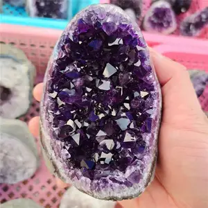 High Quality Natural Quartz Amethyst Geodes Amethyst Druzy Amethy Crystals Cluster Healing Stone For Decoration