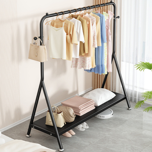 <span class=keywords><strong>Porte</strong></span>-vêtements métallique à tringle unique de haute qualité, <span class=keywords><strong>grande</strong></span> capacité, avec crochets et étagère inférieure - Product Image 3