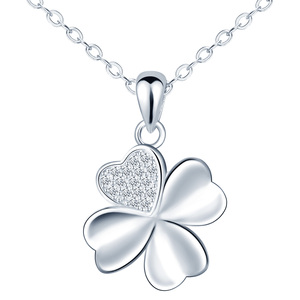 Feilok, collar minimalista de diseñador de plata 925 para mujer, trébol de cuatro hojas a la moda, accesorio para fiesta de boda y compromiso - Product Image 1