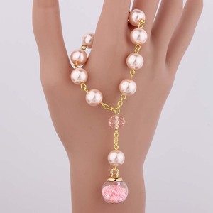 Pulseras Elásticas con Cuentas de Perlas Rosas y Colgante de Cruz, Recuerdo de Fiesta o Regalo <span class=keywords><strong>para</strong></span> Mujeres y Niñas, Cumpleaños o Baby Shower - Product Image 1
