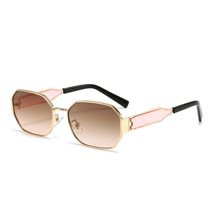 Trendy Fashion Small <b>Frame</b> <b>Acrylic</b> Lenses UV400 Polygon for Unisex Sunglasses - Product Image 4