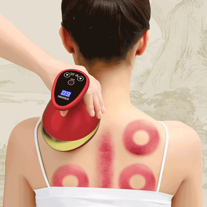 Elektrisches Schröpf- und Gua-Sha-Massagegerät, wiederaufladbares Therapie-Set mit einstellbaren Vakuumcups und Zeitsteuerung für den Rücken - Product Image 1