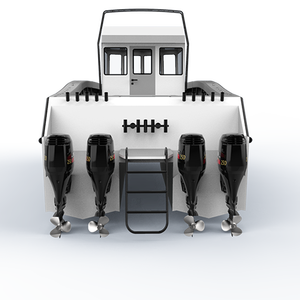 Poseidon 10m Catamaran en aluminium <span class=keywords><strong>Bateau</strong></span> de pêche à <span class=keywords><strong>moteur</strong></span> rapide <span class=keywords><strong>Bateau</strong></span> de croisière sportive avec cabine fermée et accès latéral - Product Image 4