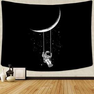 Logo personnalisé impression 3d coloré astronaute décorations murales polyester suspendus chiffons tapisserie - Product Image 2