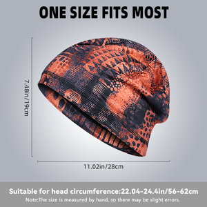 Bonnet de cyclisme imprimé artistique, séchage rapide, respirant, doublure de casque, anti-transpiration, tendance, pour hommes, style beanie empilable - Product Image 3