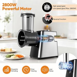 Hachoir à viande électrique et poussoir à saucisses 1000W en acier inoxydable - Product Image 3