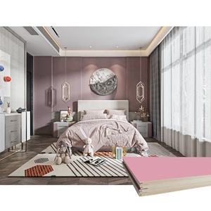 Vendita calda interna parete bordo camera da letto rosa plastica WPC PVC pannelli di parete - Product Image 6