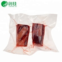 Sachet de viande glacée en nylon pe, 10 unités, 3 côtés, emballage de thon, transparent, pochettes scellés sous vide