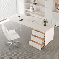 Table rock de luxe légère ensemble table et chaises acrylique transparent bureau grand espace de rangement immeuble de bureaux