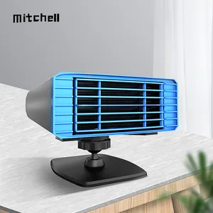 Mitchell 12V/24V Badkamer Elektrische Mini Tafel Desk Fan Voorruit Defogger Met Verwarming Koeling Auto Voertuig Heater