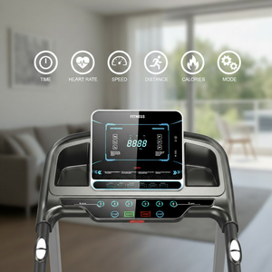 Esteira Elétrica com Teste de Frequência Cardíaca Manual para Uso em Academia em Casa Exercício Cardiovascular - Product Image 4