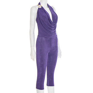 GX-Fall Vêtements pour femmes: Haut dos nu sexy à boucle de cou avec <span class=keywords><strong>ensemble</strong></span> moulant - Product Image 3