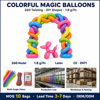Lot de ballons magiques en latex brillant Feile 260 de haute qualité pour la vente en gros, avec design torsadé DIY – Choix populaire pour les célébrations de Noël