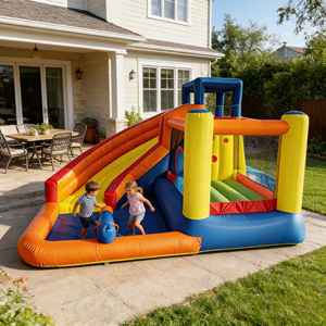<span class=keywords><strong>Casa</strong></span> <span class=keywords><strong>de</strong></span> Brinco Comercial Personalizada, Colorida y Lujosa, Inflable, con Tobogán, para Interiores y Exteriores, Castillo Inflable para Niños - Product Image 2