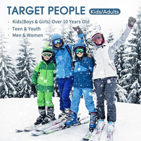 Dilupu Hommes Femmes Enfants Adultes Lunettes de Ski Snowboard Moto Lunettes ATV Lunettes pour Garçons et Filles