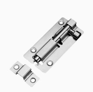 กลอนประตูบานเลื่อนสแตนเลสพร้อมลูกบิดล็อคสำหรับประตูและหน้าต่าง - Product Image 3